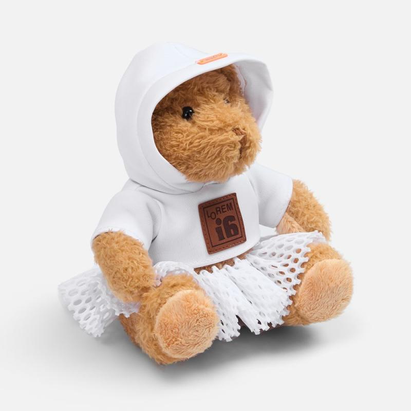 Мягкая игрушка «Мишка Cuddleton» в белом худи