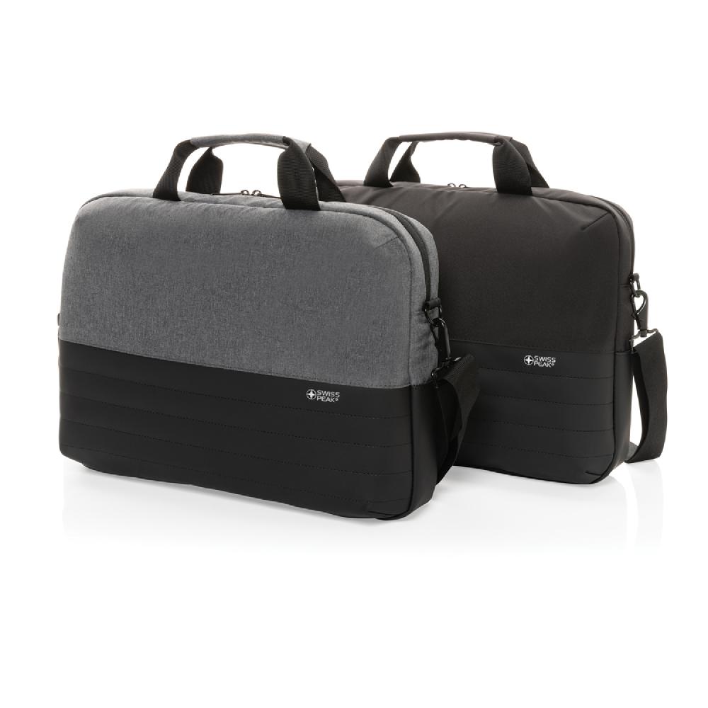 Сумка для ноутбука Swiss Peak с RFID-защитой из rPET AWARE™, 15,6’’