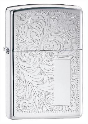 Зажигалка ZIPPO Venetian® с покрытием High Polish Chrome, латунь, 38x13x57 мм
