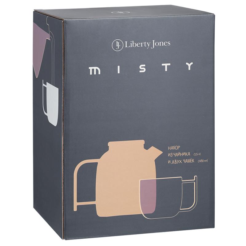 Набор из чайника и 2х чашек misty