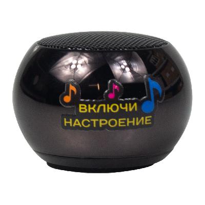 Колонка беспроводная  MyTone Mini Sound Print Sample,  металлик