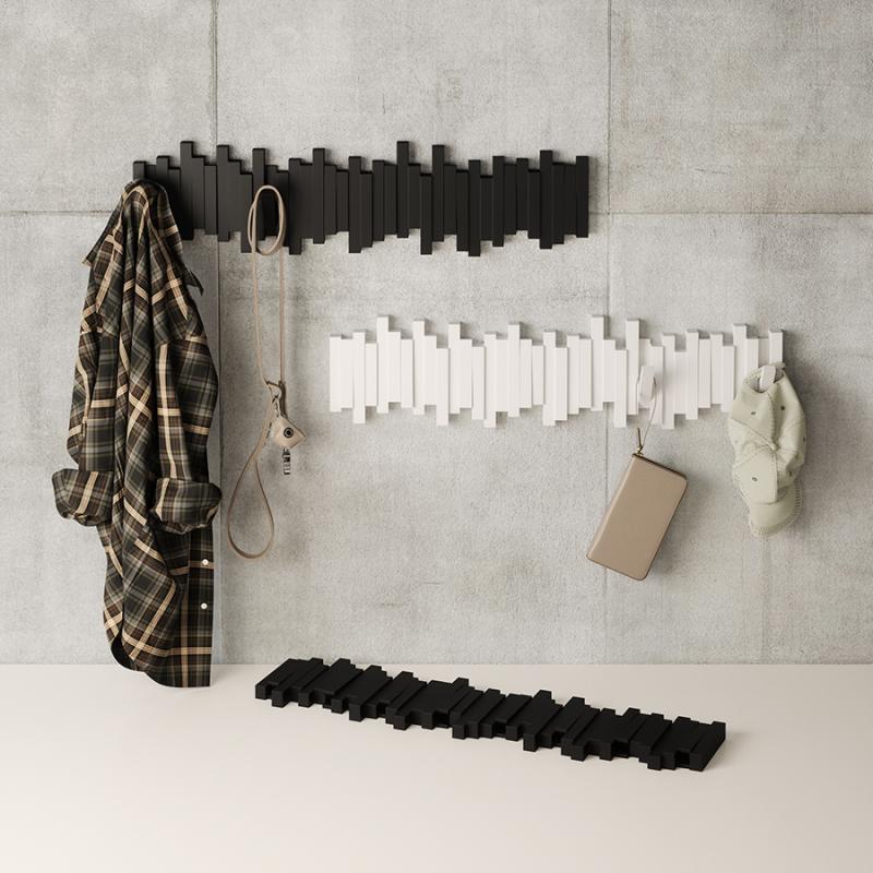 Вешалка настенная sticks, 72 см, 8 крючков