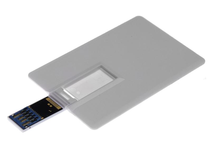 USB 3.0- флешка на 128 Гб в виде визитки, с раскладным чипом
