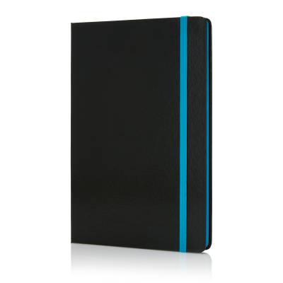 Блокнот на резинке с цветным срезом, А5