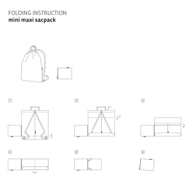 Рюкзак складной mini maxi sacpack mixed