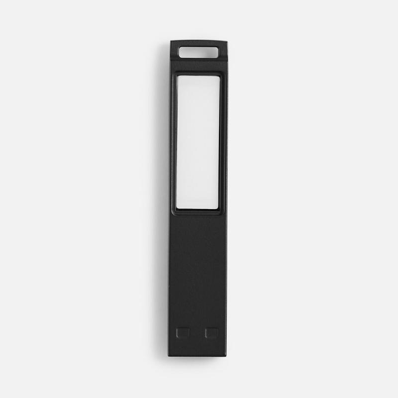 Флешка markBright Black с белой подсветкой