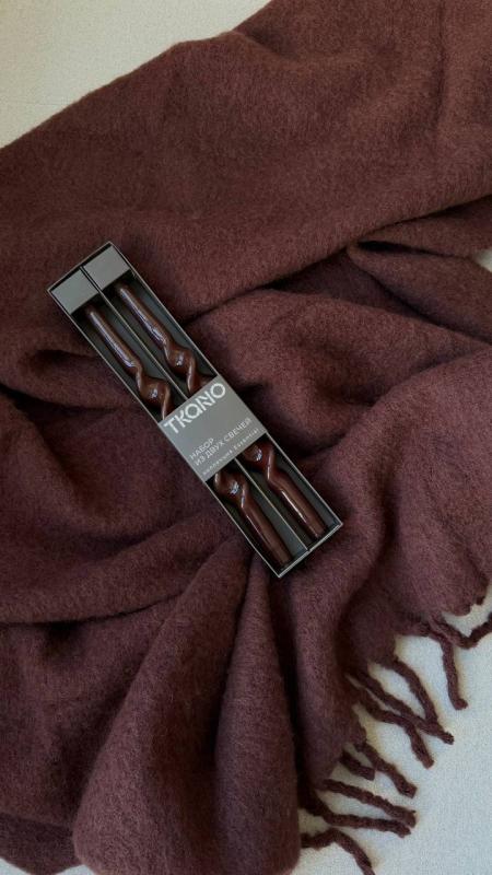 Плед мохер шоколадного цвета из коллекции essential, 130х180 см