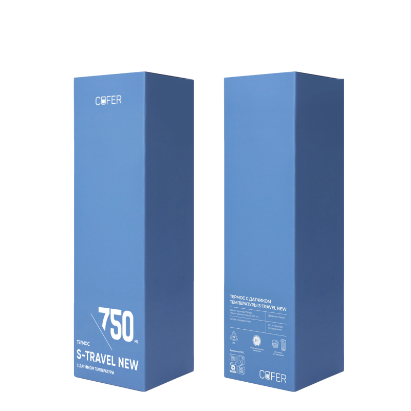 Термос S-travel New софт-тач с датчиком температуры 750 мл