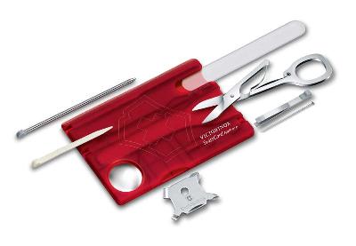 Швейцарская карточка VICTORINOX SwissCard Nailcare, 13 функций, полупрозрачная