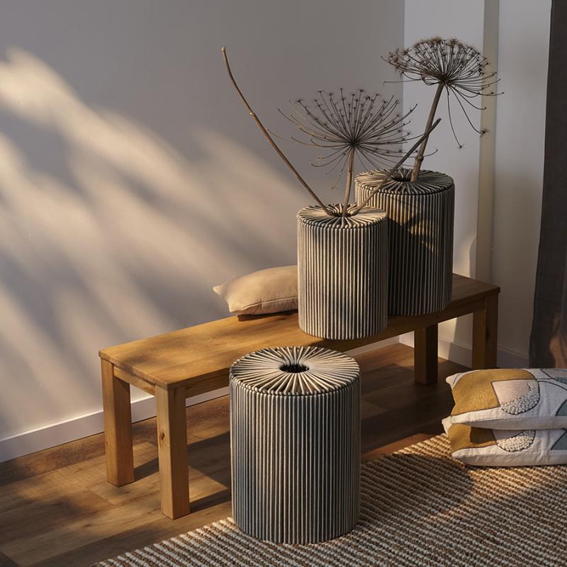 Корзина плетеная dholak grey из коллекции ethnic, размер m