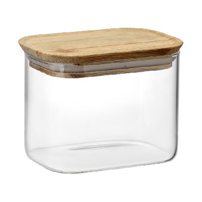 Банка для хранения прямоная glass acacia, 600 мл