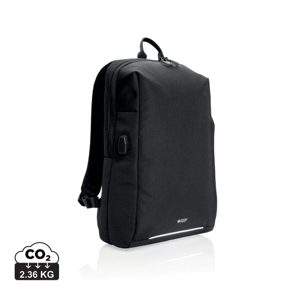 Рюкзак Swiss Peak с RFID-защитой и USB-A из rPET AWARE™, 15,6’’
