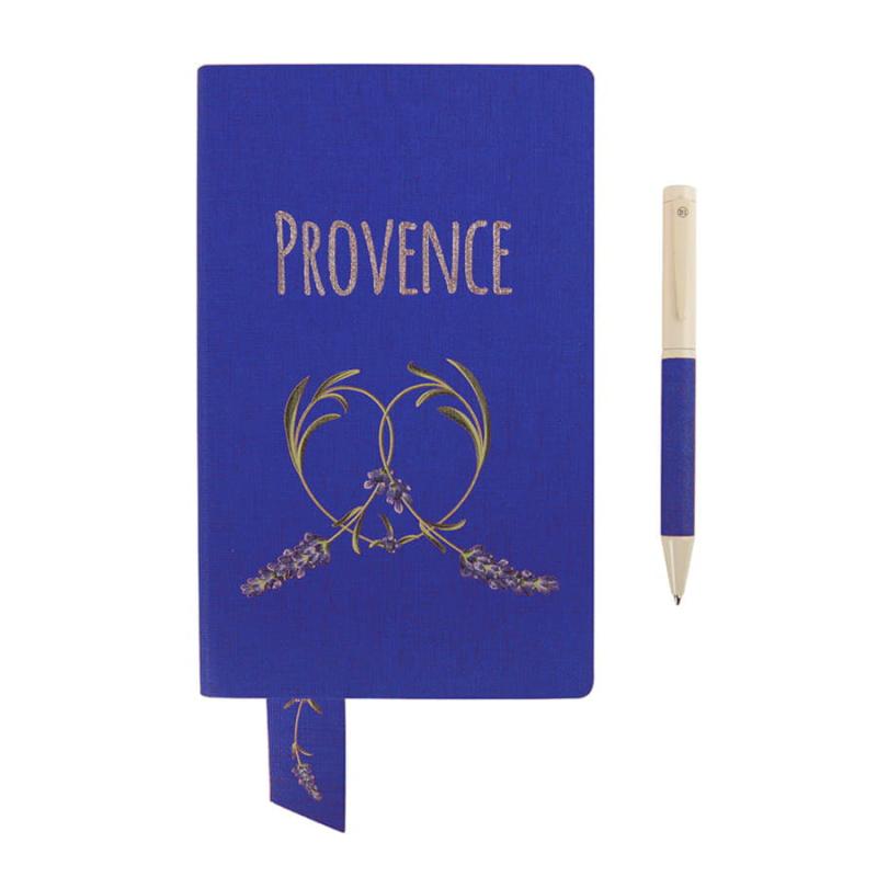 PROVENCE, ручка шариковая, хром/голубой, металл, PU