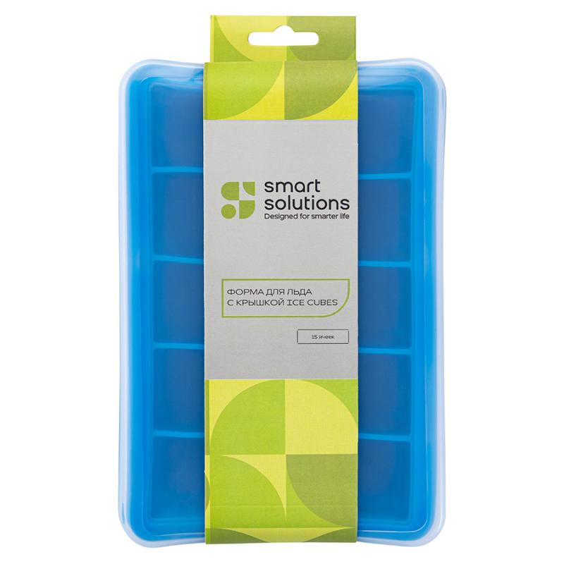 Форма для льда с крышкой ice cubes, 15 ячеек