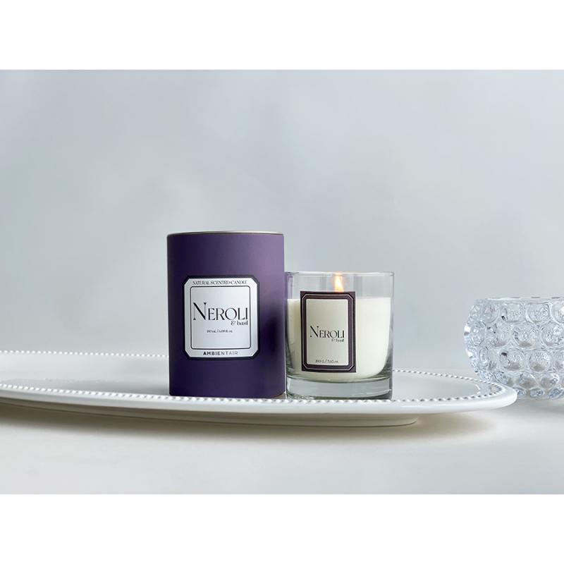 Свеча ароматическая sublime, neroli&basil, 40 ч