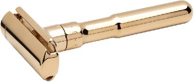 Станок Тобразный для бритья MERKUR FUTUR 702, глянцевое хромированное покрытие, прямой срез, закрытый гребень, лезвие в комплекте (1 шт)