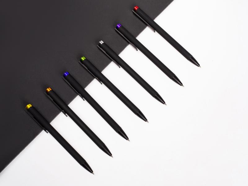 Ручка металлическая шариковая Taper Metal soft-touch