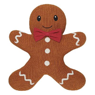 Подушка вязаная classy gingerbread из коллекции new year essential, 38х44 см
