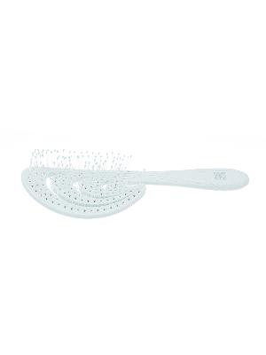 Щетка Dewal Beauty серия "Ocean wave", продувная, с нейлоновым штифтом, форма волна, светло