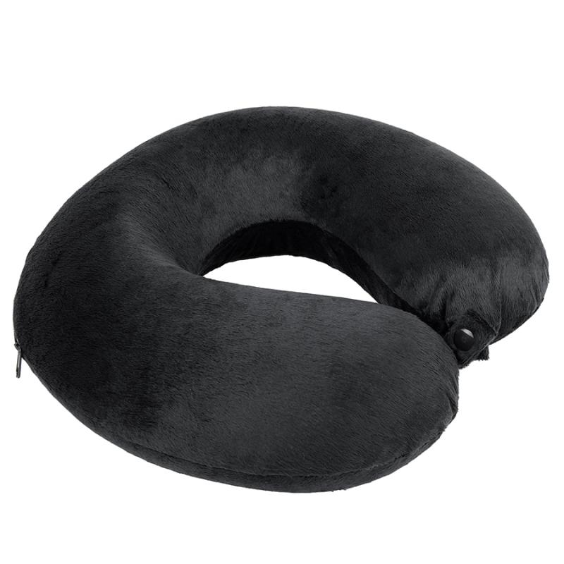 Подушка дорожная  "SOFT", memory foam, микрофибра,серый