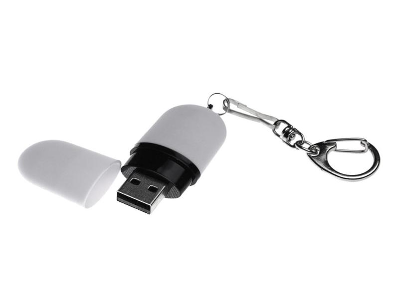 USB 2.0- флешка Goutte Soft-touch на 4 Гб каплевидной формы