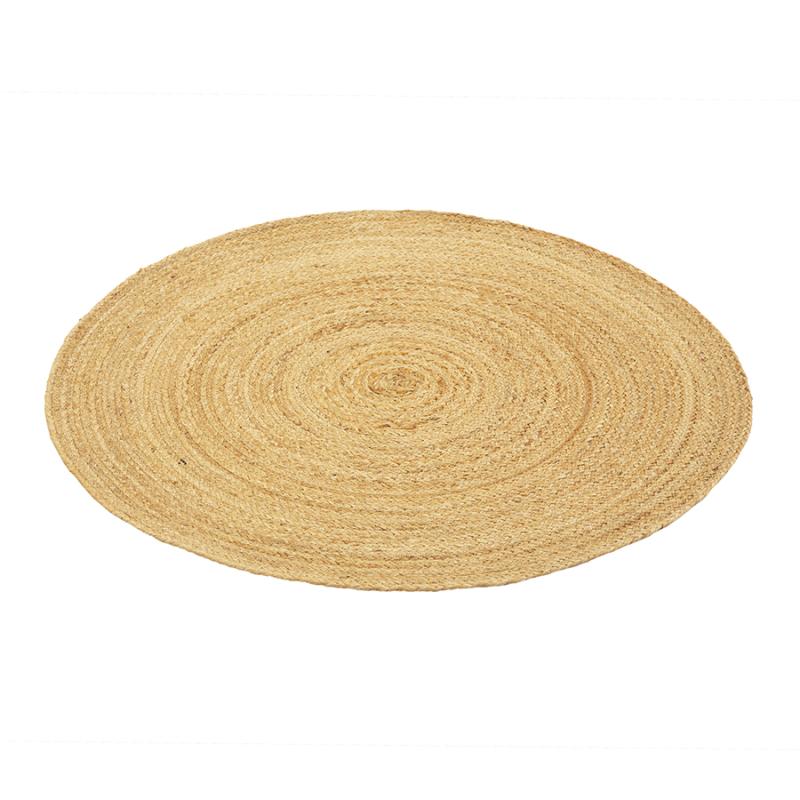 Ковер из джута круглый баз из коллекции ethnic, 120см