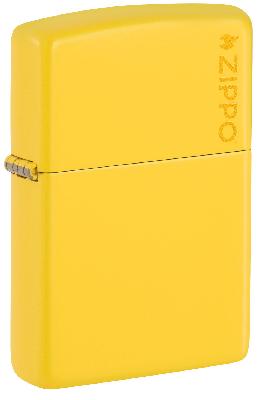 Зажигалка ZIPPO Logo с покрытием Sunflower, латунь, глянцевая, 38x13x57 мм