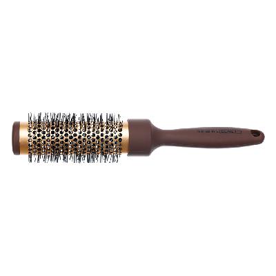 Брашинг Dewal Beauty серия "Молочный шоколад" с керамическим покрытием и ручкой Soft touch 35мм