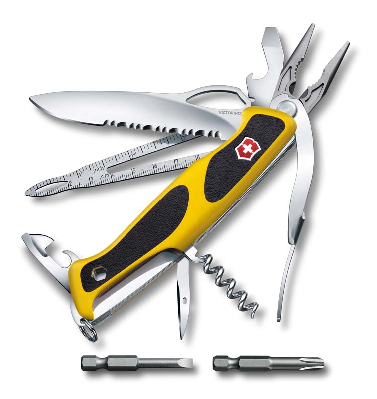 Нож перочинный VICTORINOX RangerGrip Boatsman, 130 мм, 22 функции, с фиксатором,  с чёрным