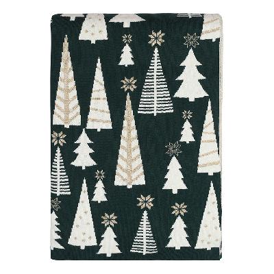 Плед из хлопка с новогодним рисунком whitewood из коллекции new year essential, 130x180 см