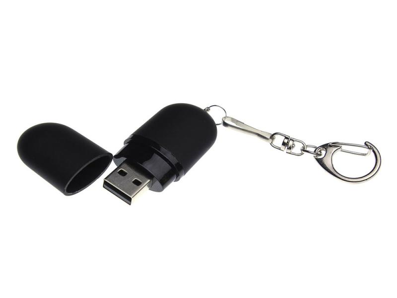 USB 2.0- флешка Goutte Soft-touch на 4 Гб каплевидной формы