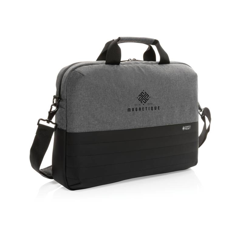 Сумка для ноутбука Swiss Peak с RFID-защитой из rPET AWARE™, 15,6’’