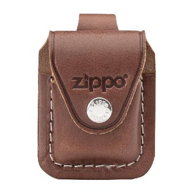 Чехол ZIPPO для широкой зажигалки, кожа, с кожаным фиксатором на ремень, 57x30x75 мм