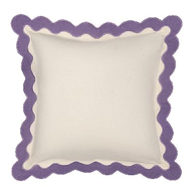 Чехол на подушку с контрастным кантом сиреневого цвета из коллекции trendy ruffles, 40х40 см