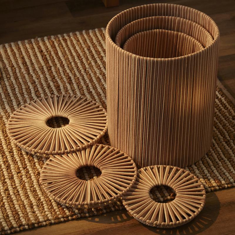 Корзина плетеная dholak beige из коллекции ethnic, размер m