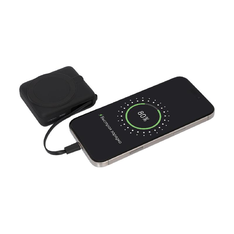 Внешний аккумулятор с подсветкой Риттер PD (Ritter PD) 10000mAh с функцией беспроводной зарядки 15W