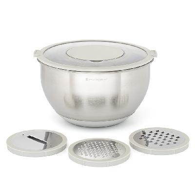Миска стальная balance с крышкой и терками, 5 л