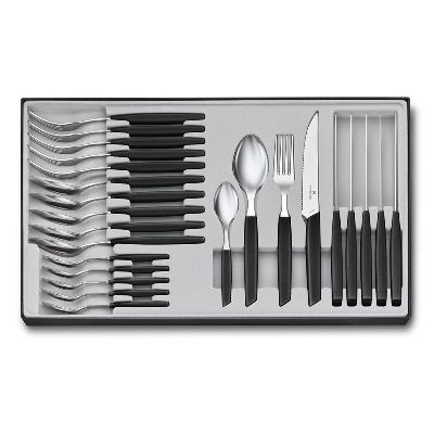 Набор из 24 столовых принадлежностей VICTORINOX Swiss Modern: 6 ножей для стейка, 6 вилок, 12 ложек