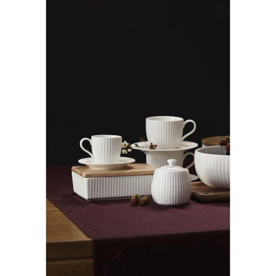 Набор чашек с блюдцами soft ripples, dual glazing, 125 мл, 2 шт.