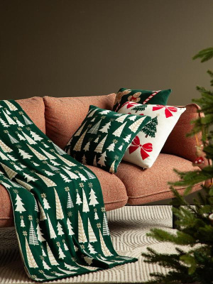 Подушка вязаная с новогодним рисунком whitewood из коллекции new year essential, 45x45 см