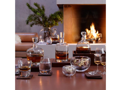 Набор стаканов с деревянными подставками renfrew whisky, 270 мл, 2 шт.