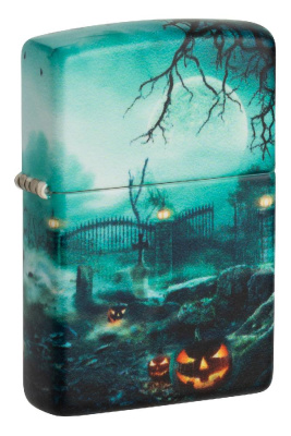 Зажигалка ZIPPO Graveyard с покрытием 540 Matte, латунь, 38x13x57 мм