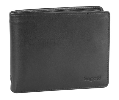 Портмоне BUGATTI Primo, натуральная воловья кожа, 11,5х2х9,5 см
