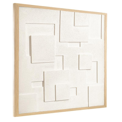 Панно декоративное с эффектом 3d minimalism, с бежевой рамой, 60х60 см