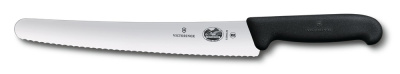 Нож для хлеба и выпечки VICTORINOX Fibrox, лезвие 26 см с волнистой кромкой