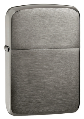 Зажигалка ZIPPO 1941 Replica ™ с покрытием Black Ice ®, латунь, глянцевая, 38x13x57 мм