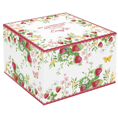 Набор чашек с блюдцем jardin des fraises, 120 мл, 2 шт.