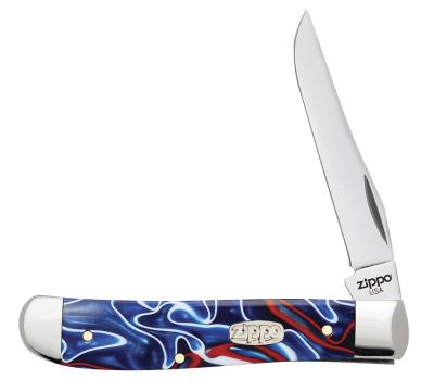 Нож перочинный ZIPPO Patriotic Kirinite Smooth Mini Trapper, 89 мм,   ЗАЖИГАЛКА ZIPPO 207