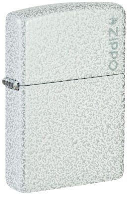 Зажигалка ZIPPO Logo с покрытием Glacier, латунь, овая, 38x13x57 мм