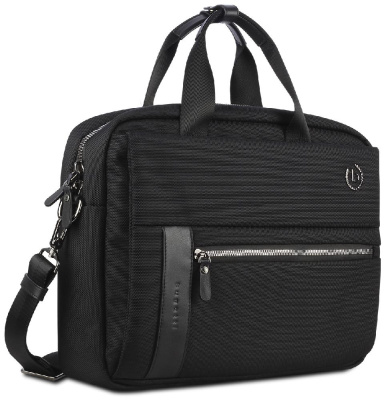 Портфель мужской BUGATTI Nero 15'', нейлон 1680Dкожа, 42х10х30 см